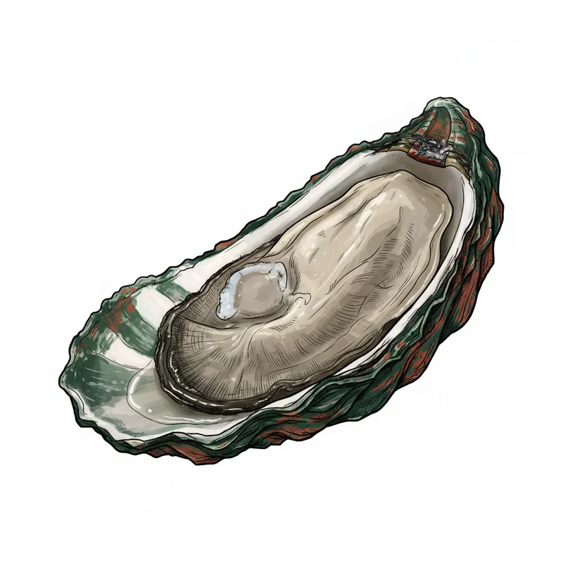 Tomahawk oyster illustration