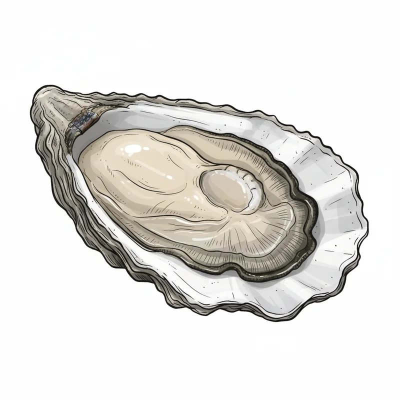 Tomales Bay Golden Nugget oyster illustration