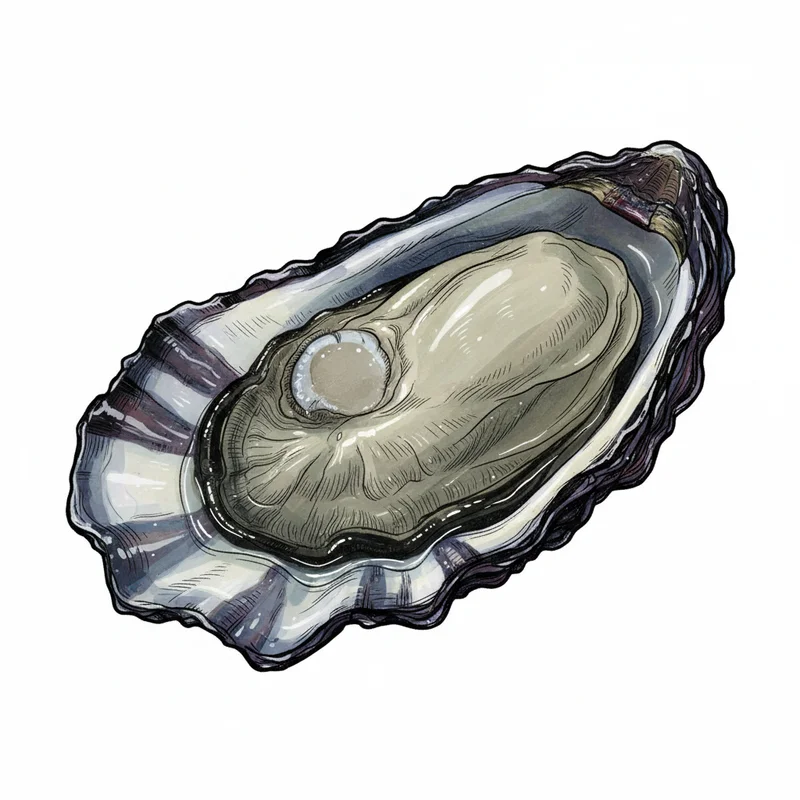 Tomales Bay oyster illustration