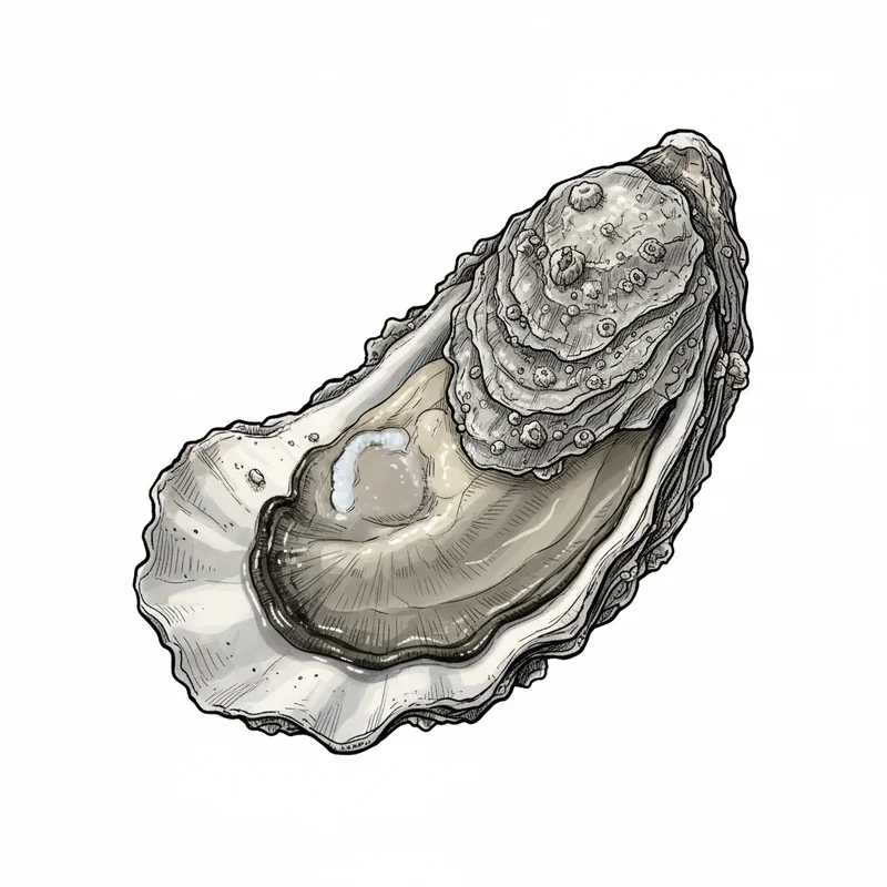 Totten Virginica oyster illustration