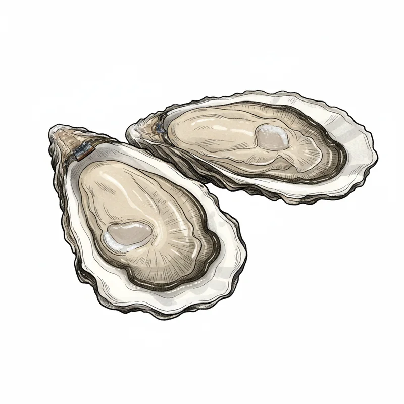 Umami oyster illustration