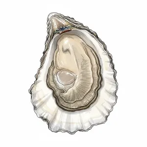 Westcott Bay oyster illustration