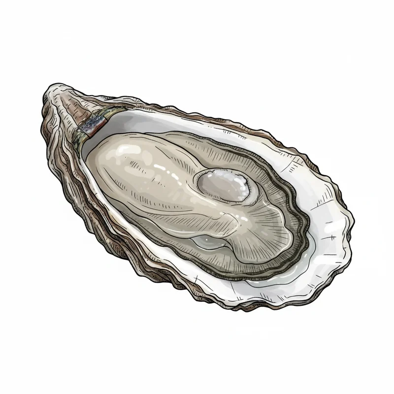 Whaleback Cocktail oyster illustration