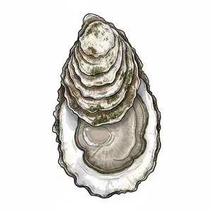 Whaleback Cocktail oyster illustration