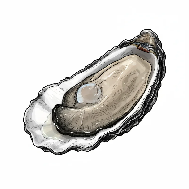 Wiley Bay oyster illustration