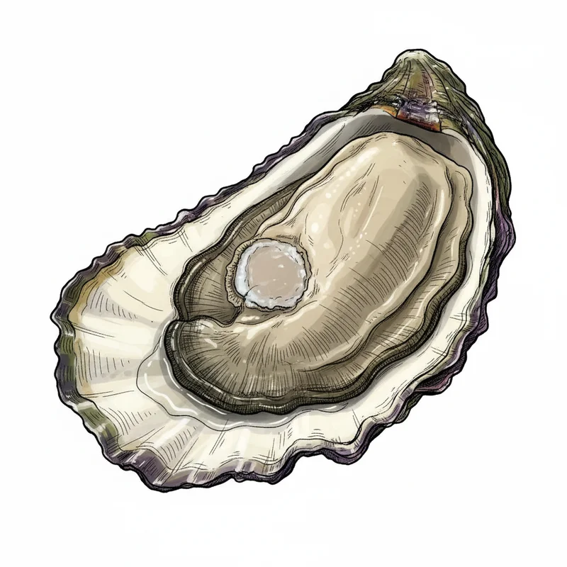 Yaquina oyster illustration