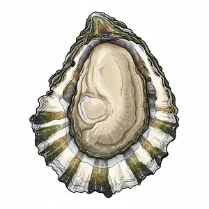 Yaquina oyster illustration