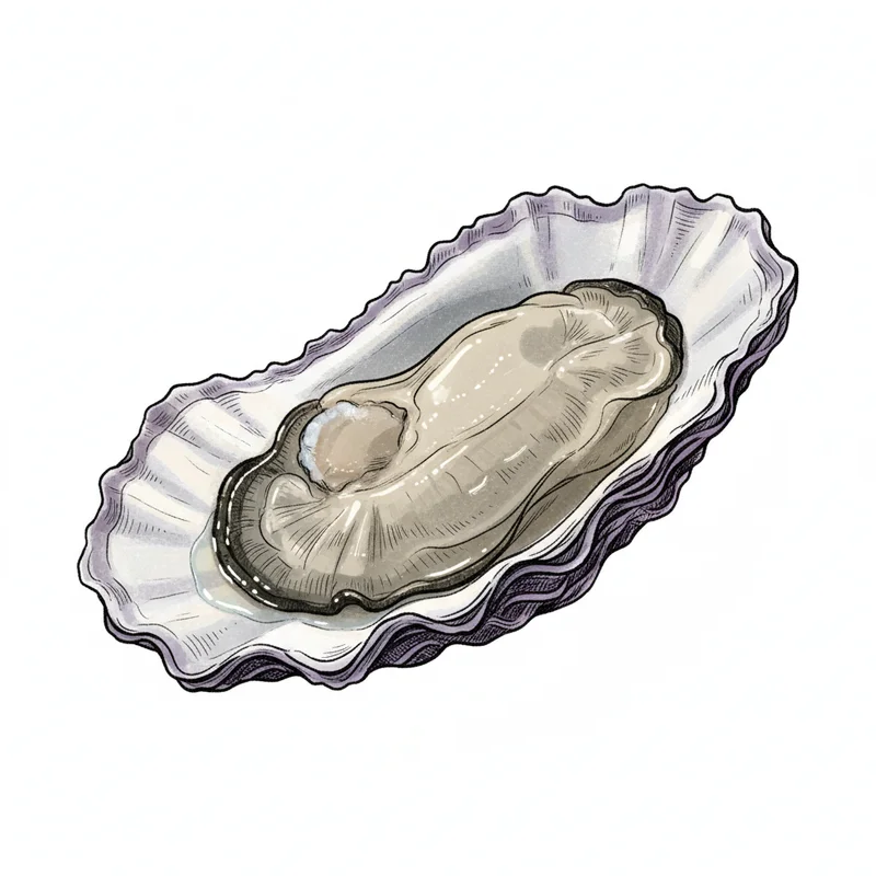 Zen oyster illustration